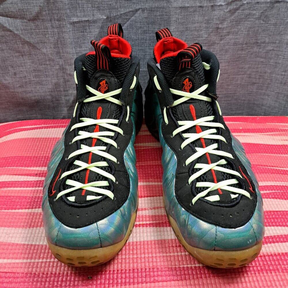 %Size 10.5 - Nike Air Foamposite One PRM Gone Fishing Men Aqua / A 21
